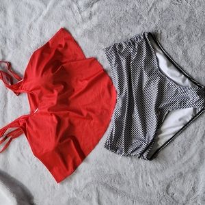 2 piece swimsuit.